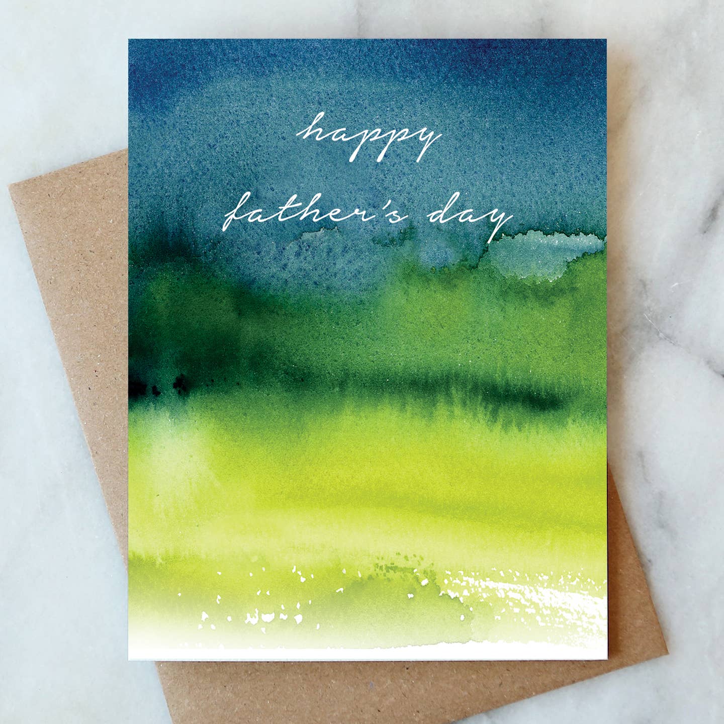 Happy Fathers Day Watercolor Card Merrymaker Fine Paper