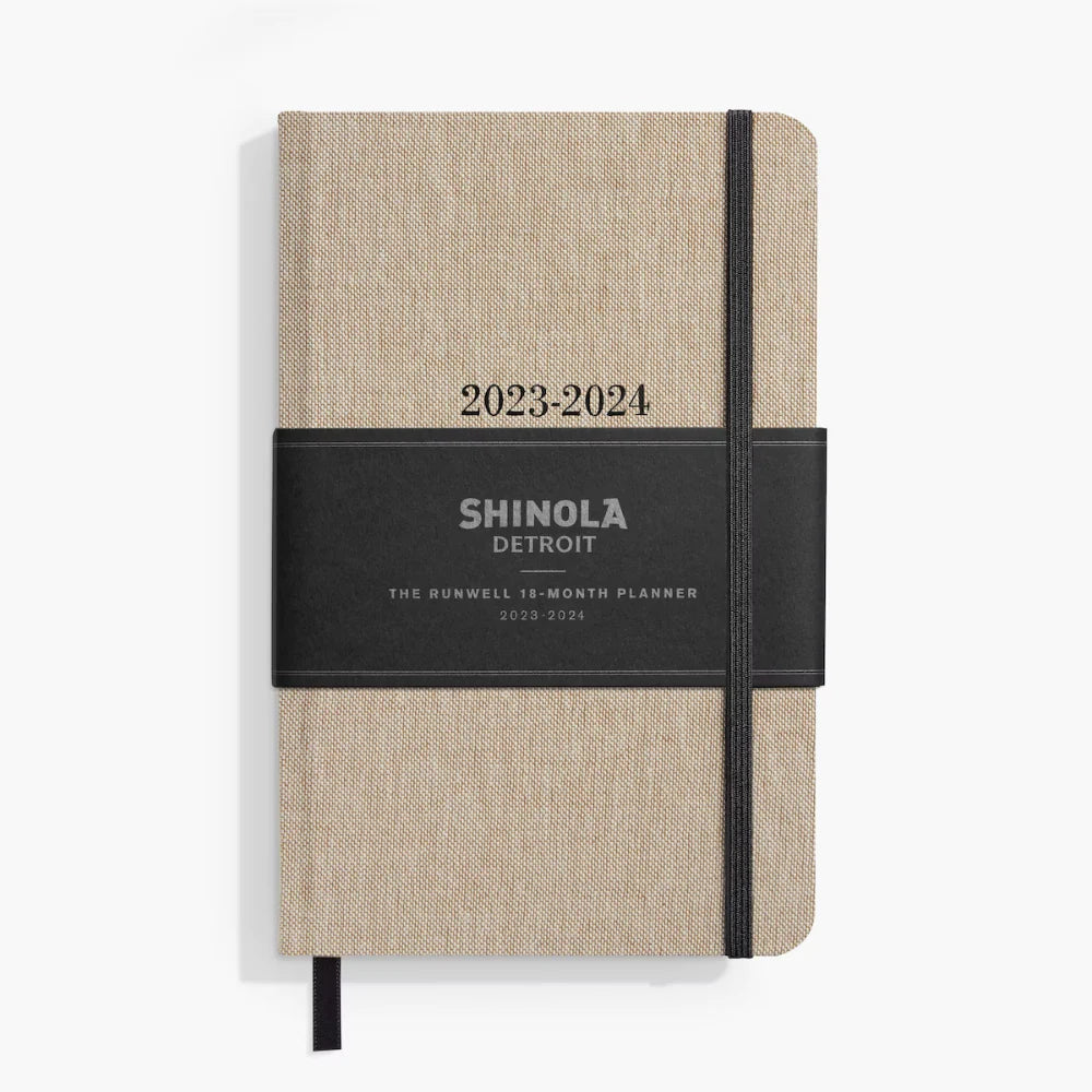 Runwell 18 Month Planner Shinola Detroit Merrymaker Fine Paper