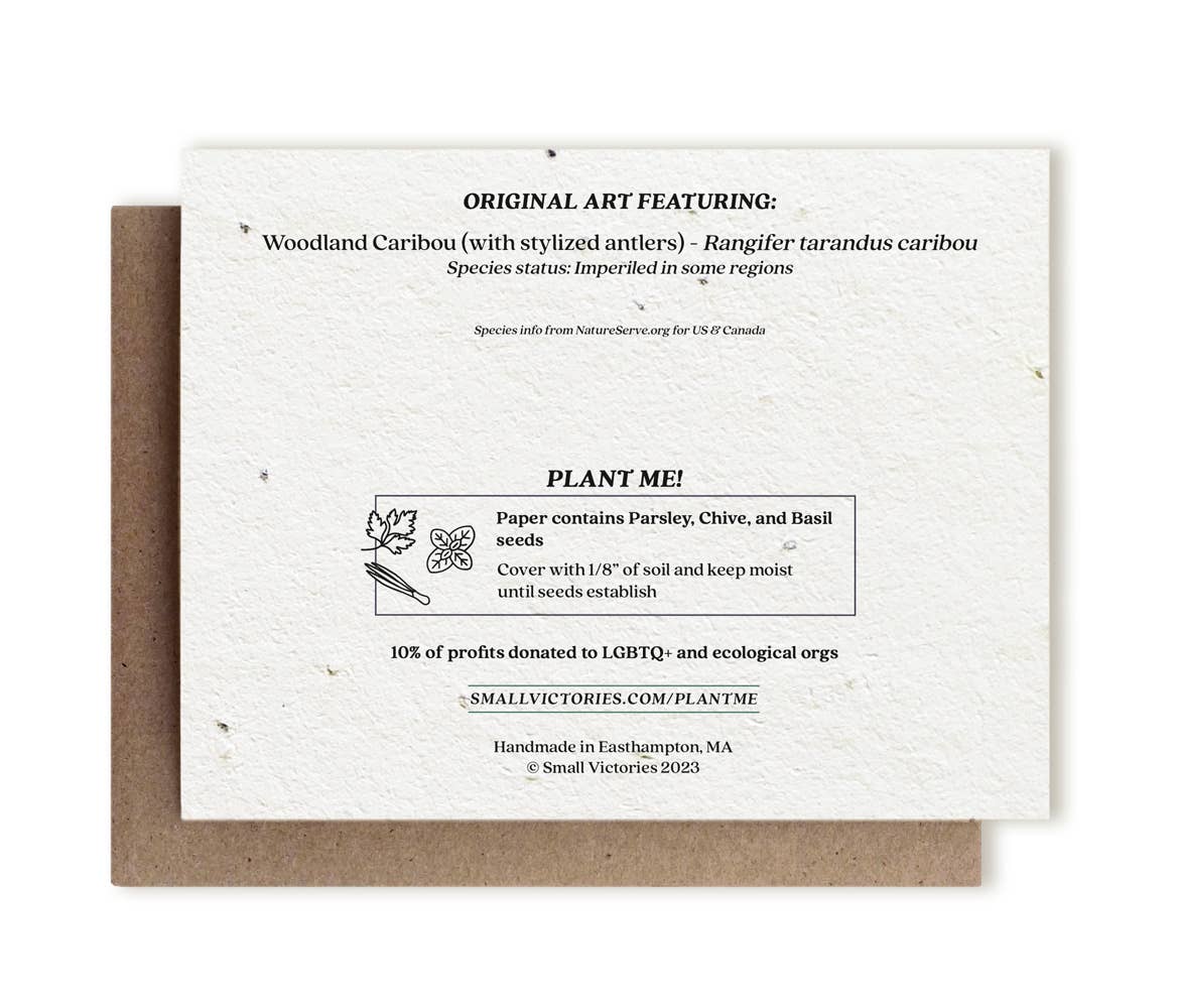 Reindeer Happy Holidays Plantable Herb Seed Card