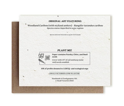 Reindeer Happy Holidays Plantable Herb Seed Card