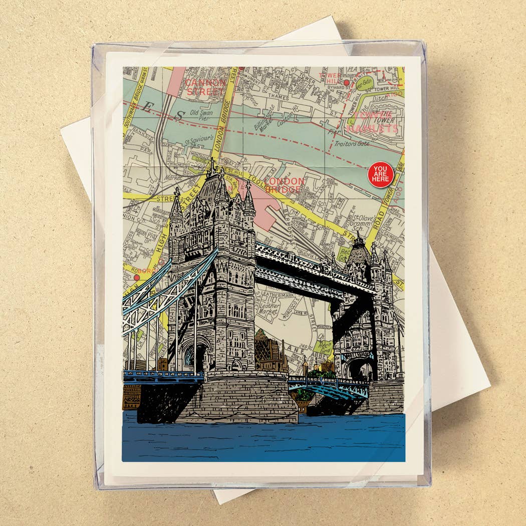 You Are Here Map Boxed Cards - see all 7 Cities!