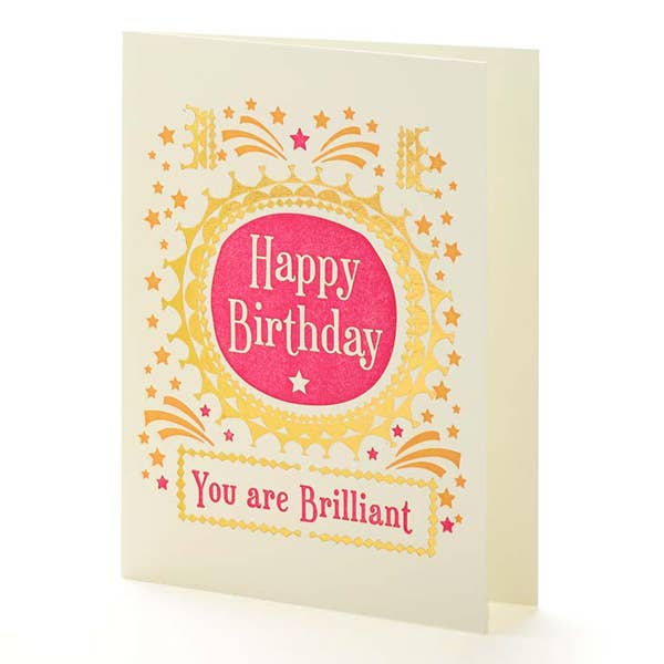You Are Brilliant Happy Birthday Notecard