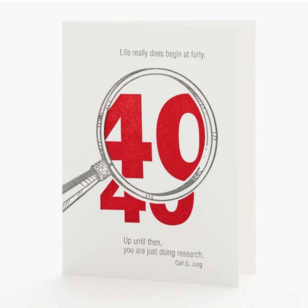 Life Begins at 40 Notecard