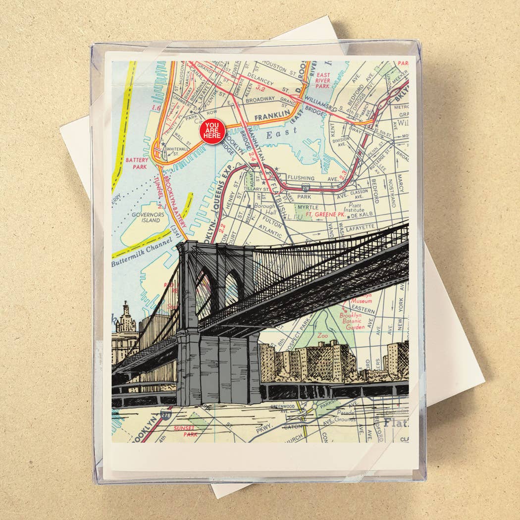 You Are Here Map Boxed Cards - see all 7 Cities!