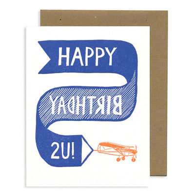 Birthday Plane LETTERPRESS CARD