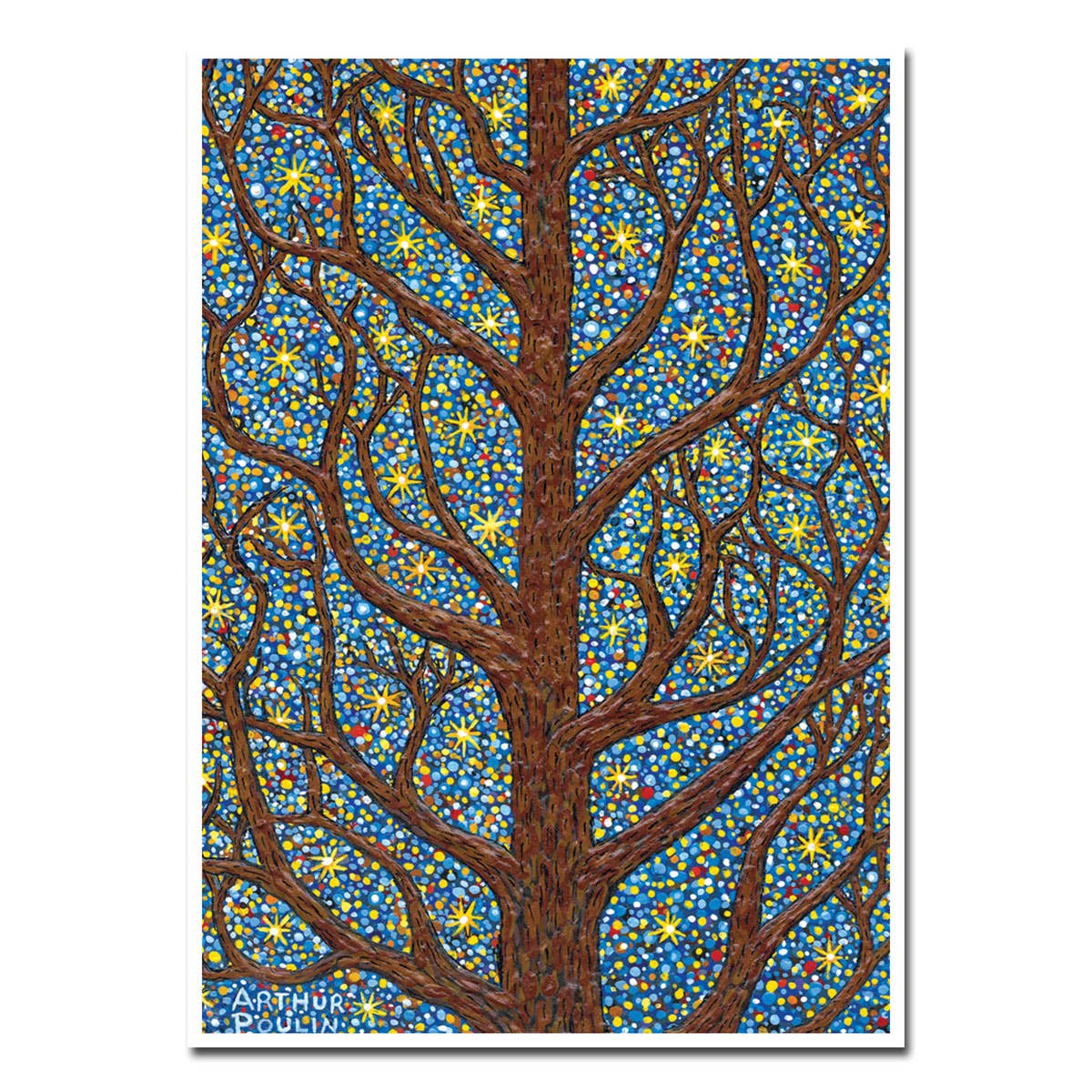 Starry Tree Gold Foil Holiday Card