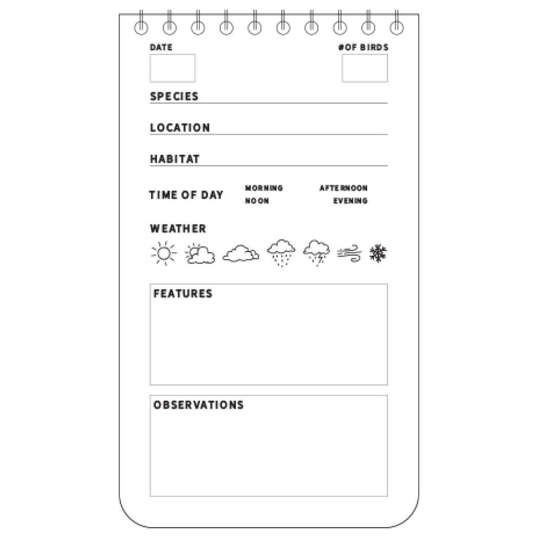 A Pocket Log for Birders