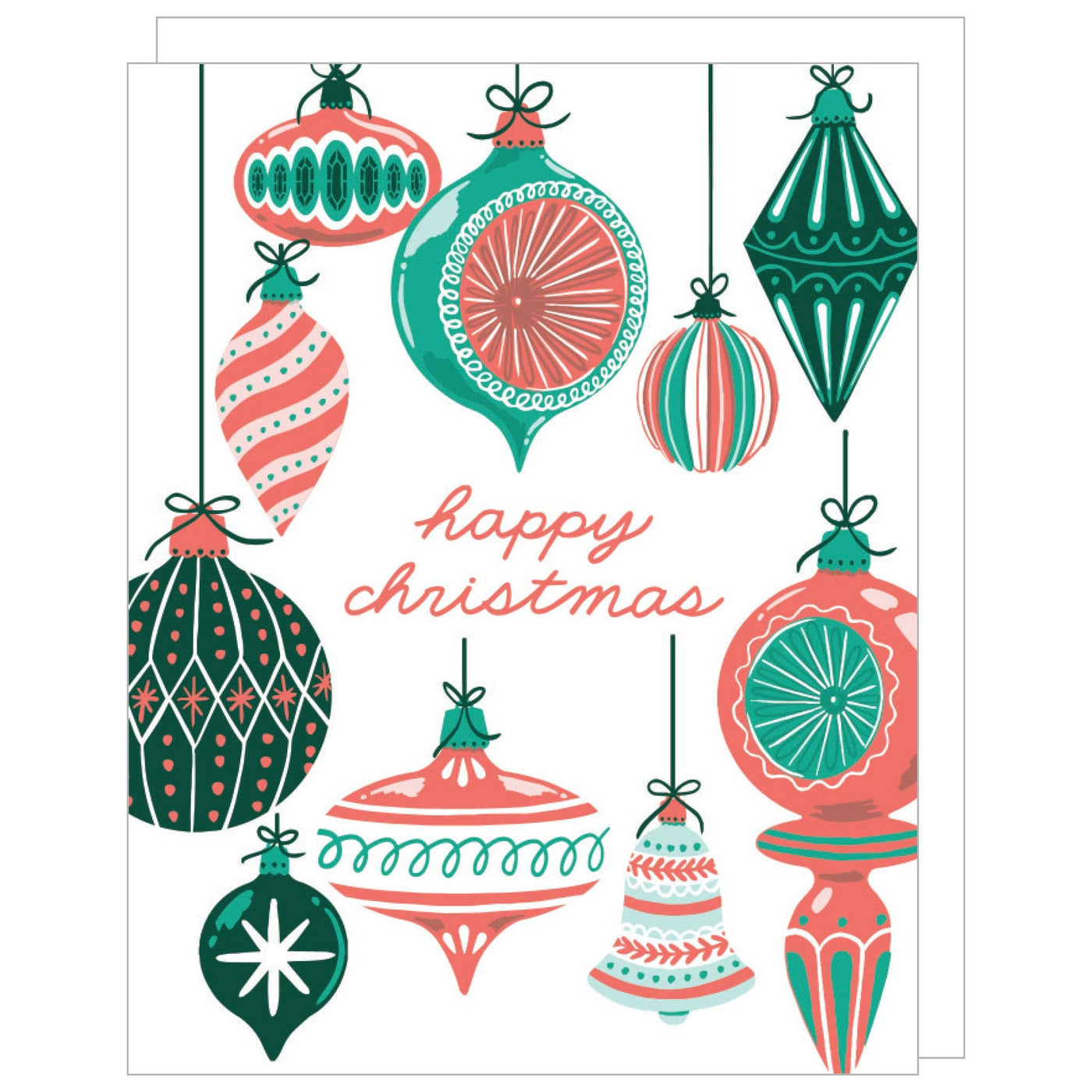 Baubles Christmas Card