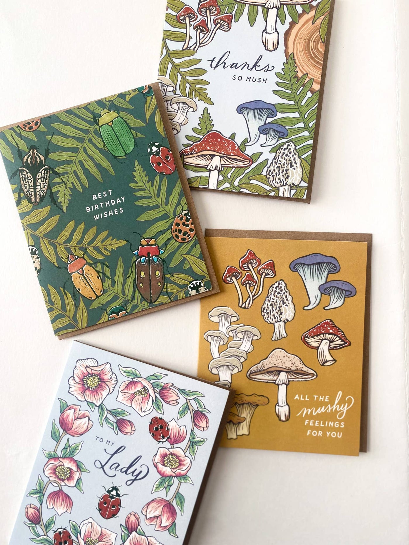 Ferns + Beetles Birthday Card