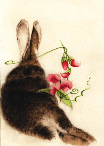 Rabbit & Sweet Peas