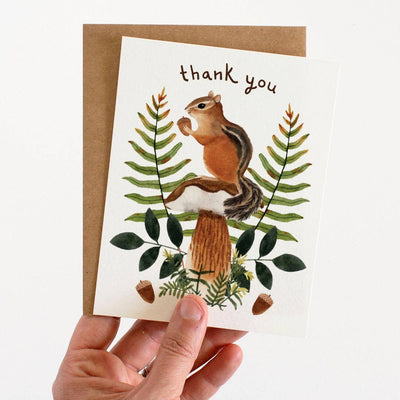 Chipmunk Thanks Greeting Card