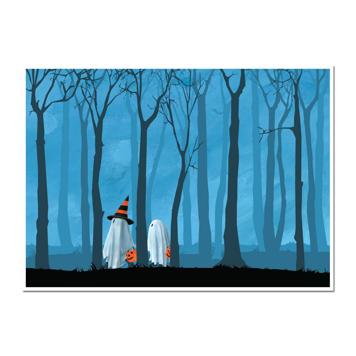 Trick Or Trees Halloween Card