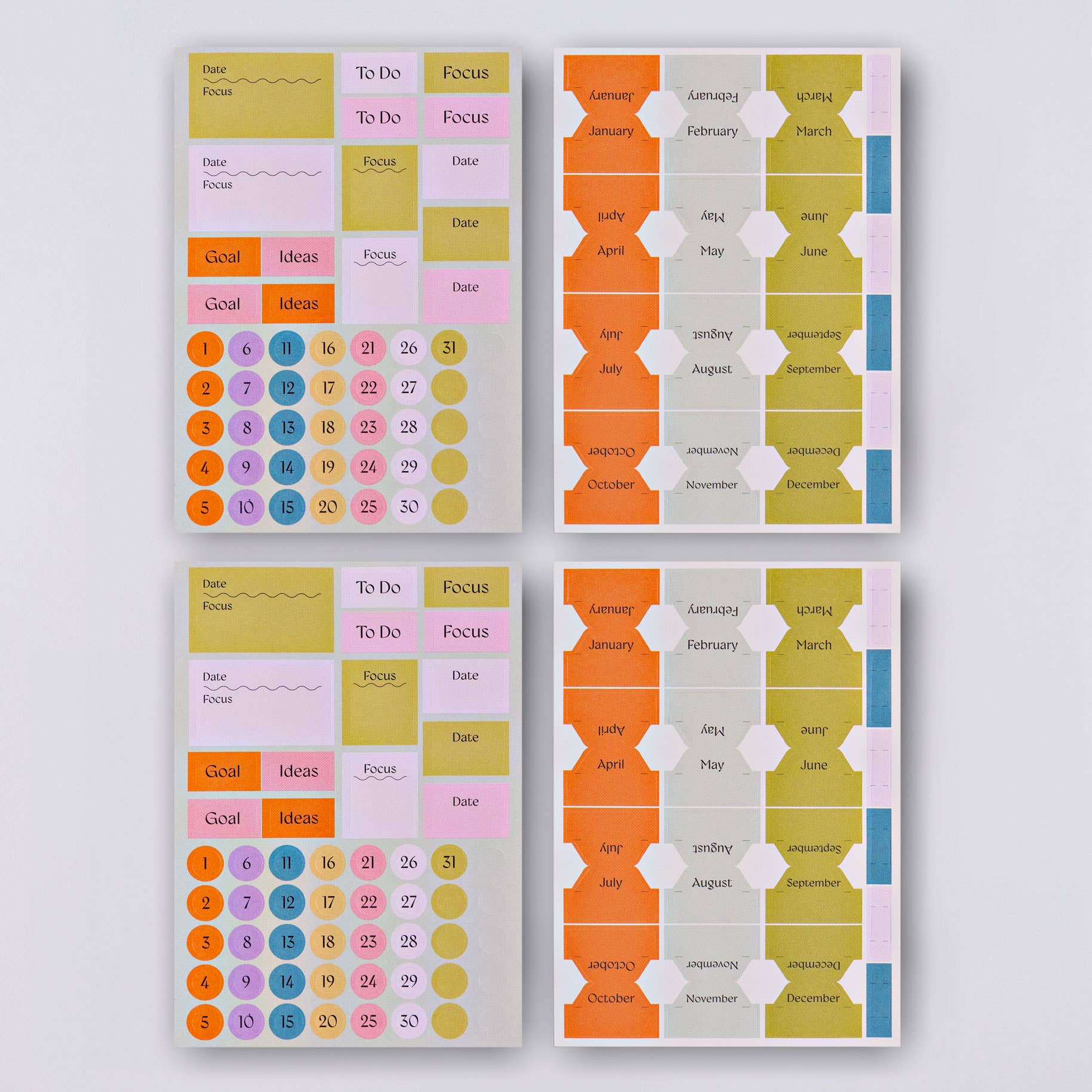 Organiser Sticker Set – Merrymaker Fine Paper