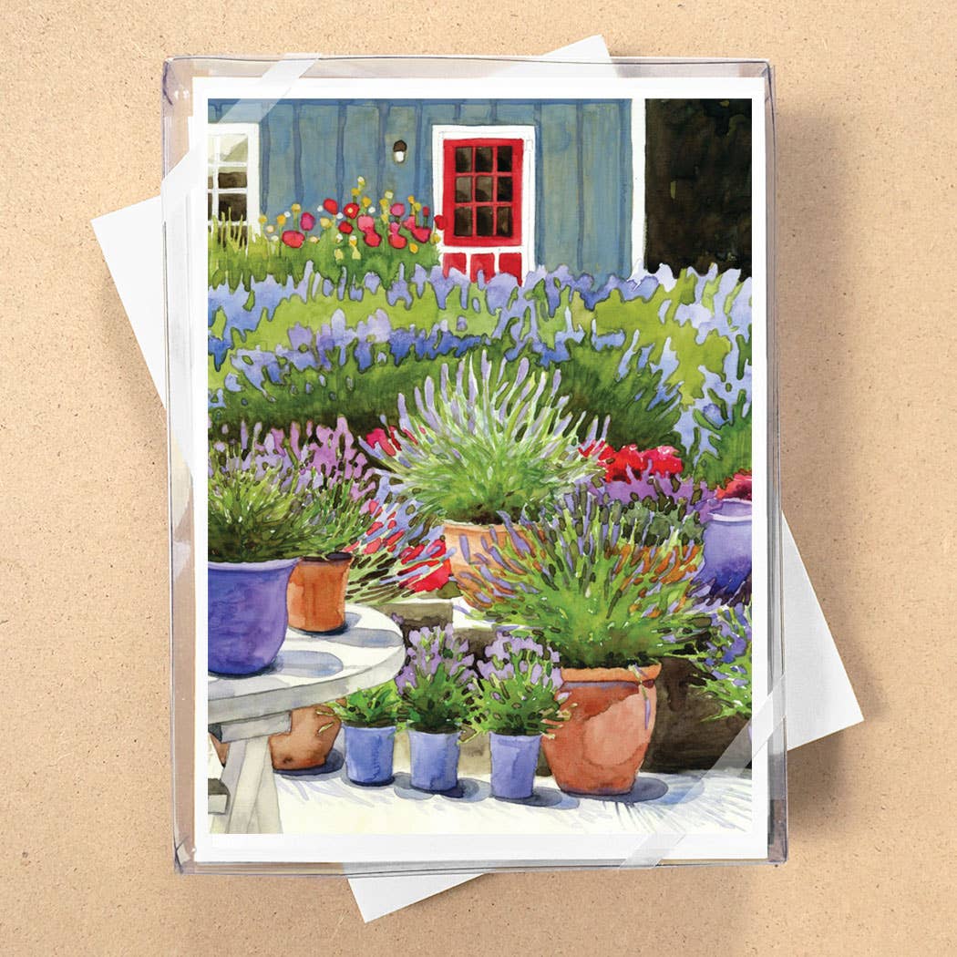 Pots Of Lavender Boxed Blank Cards