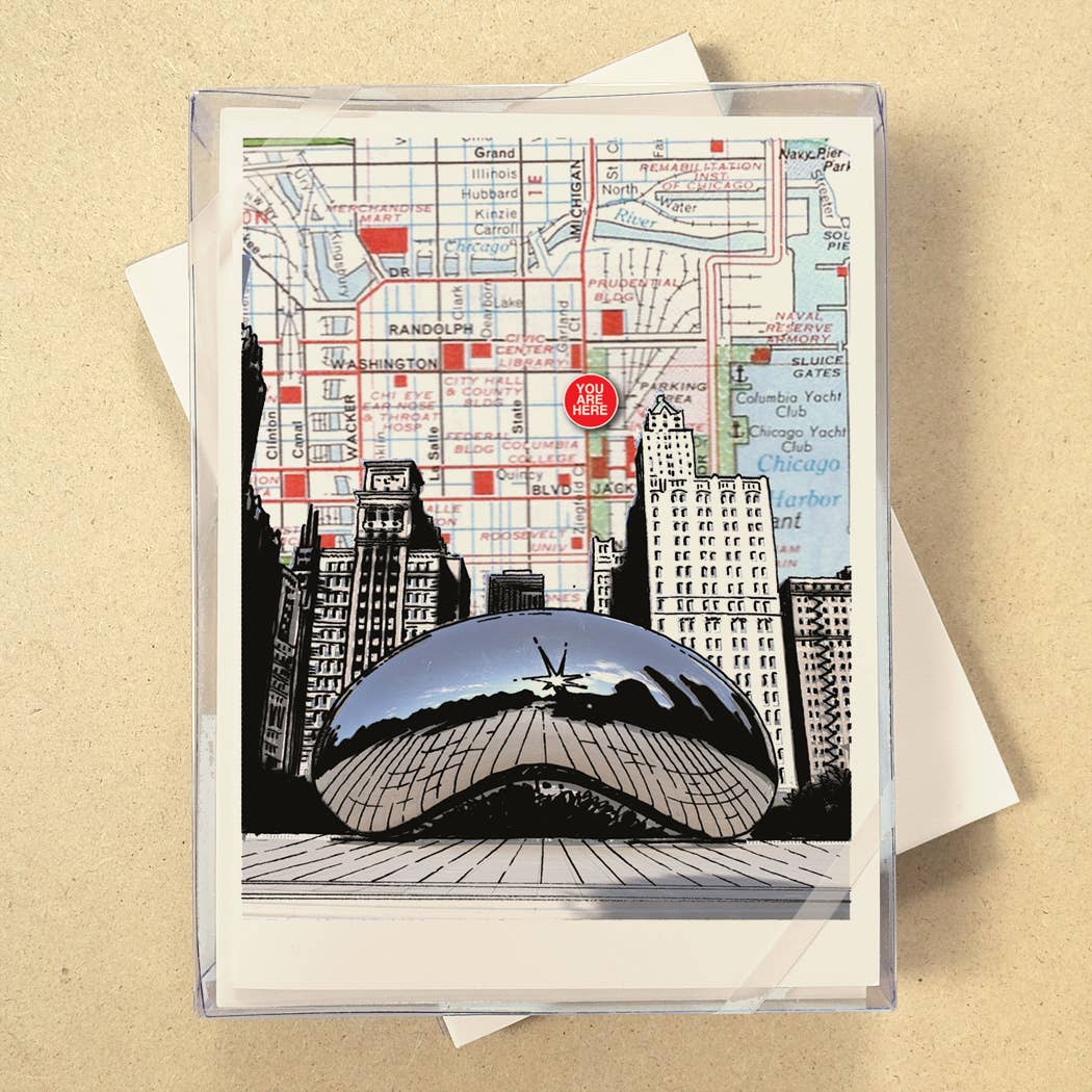 You Are Here Map Boxed Cards - see all 7 Cities!