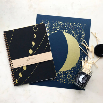 Moon Phase Coil Notebook, LG