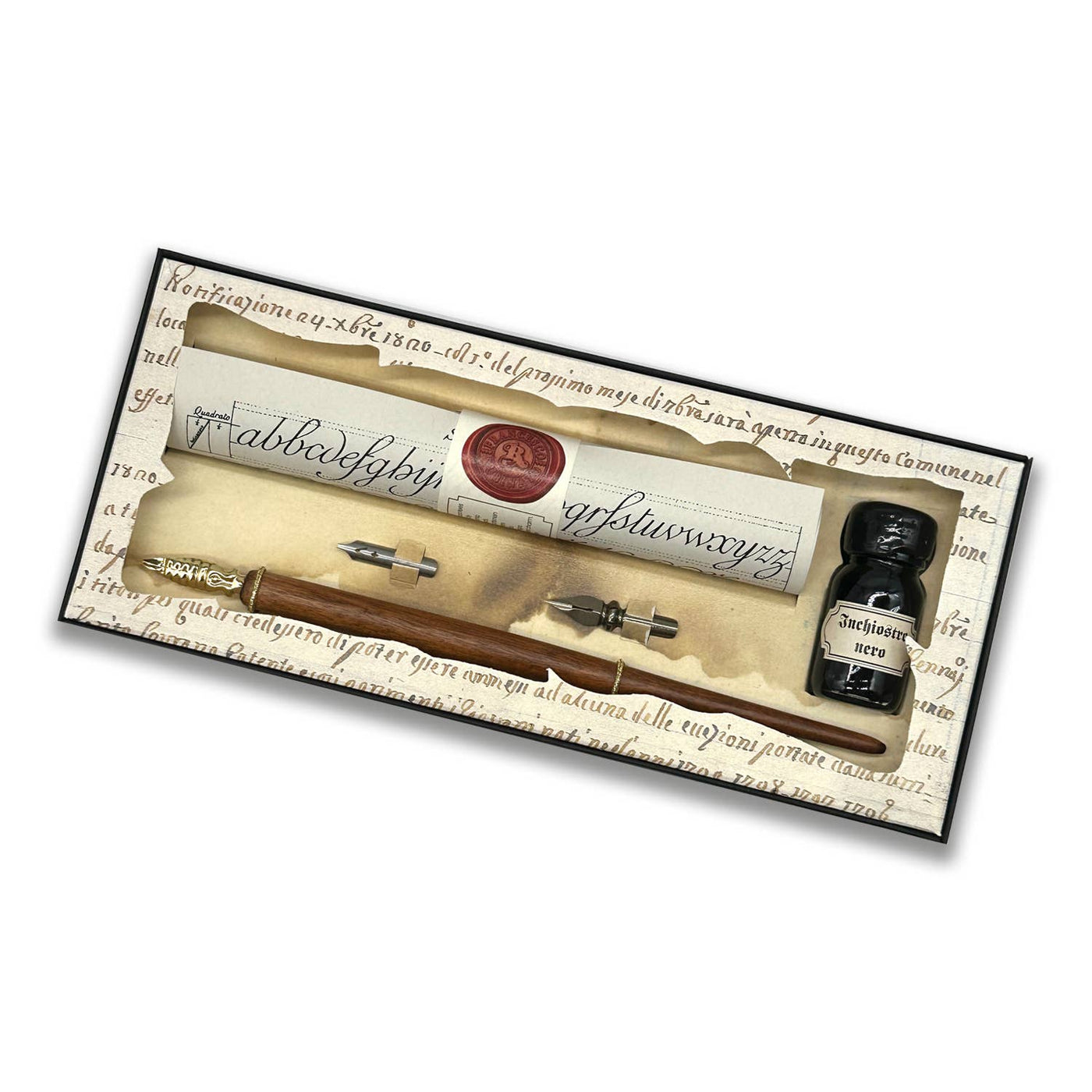 Calligraphy Dip Pen Set with Ink, Dip Pen, Nibs & Scroll