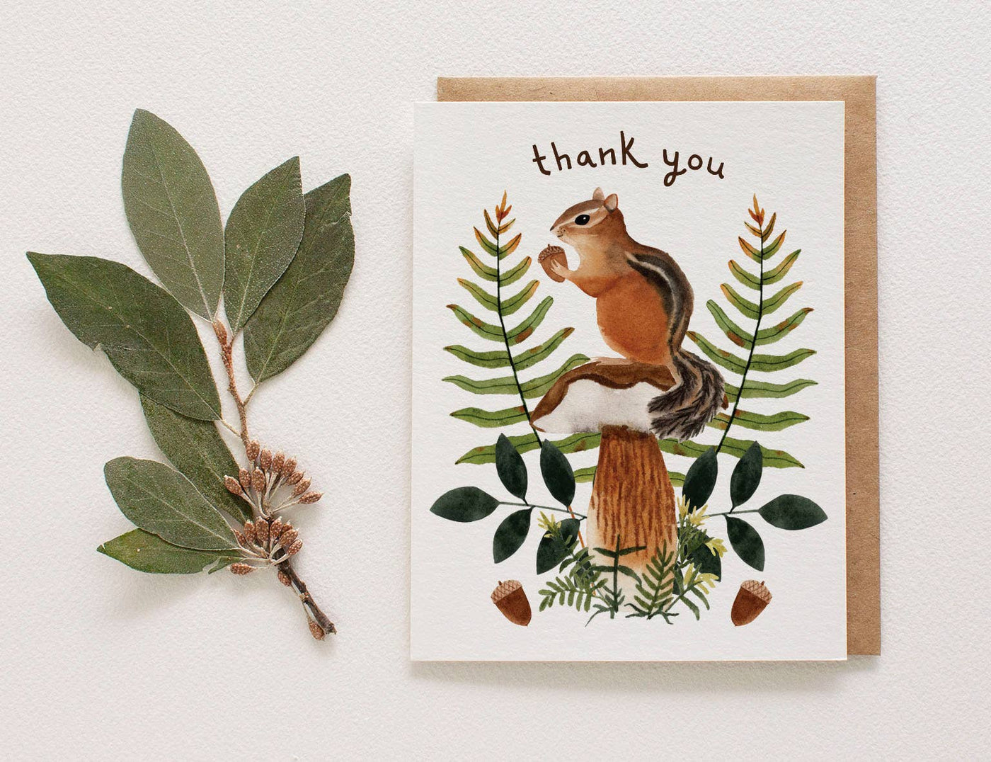 Chipmunk Thanks Greeting Card