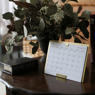 Brass Desktop Calendar