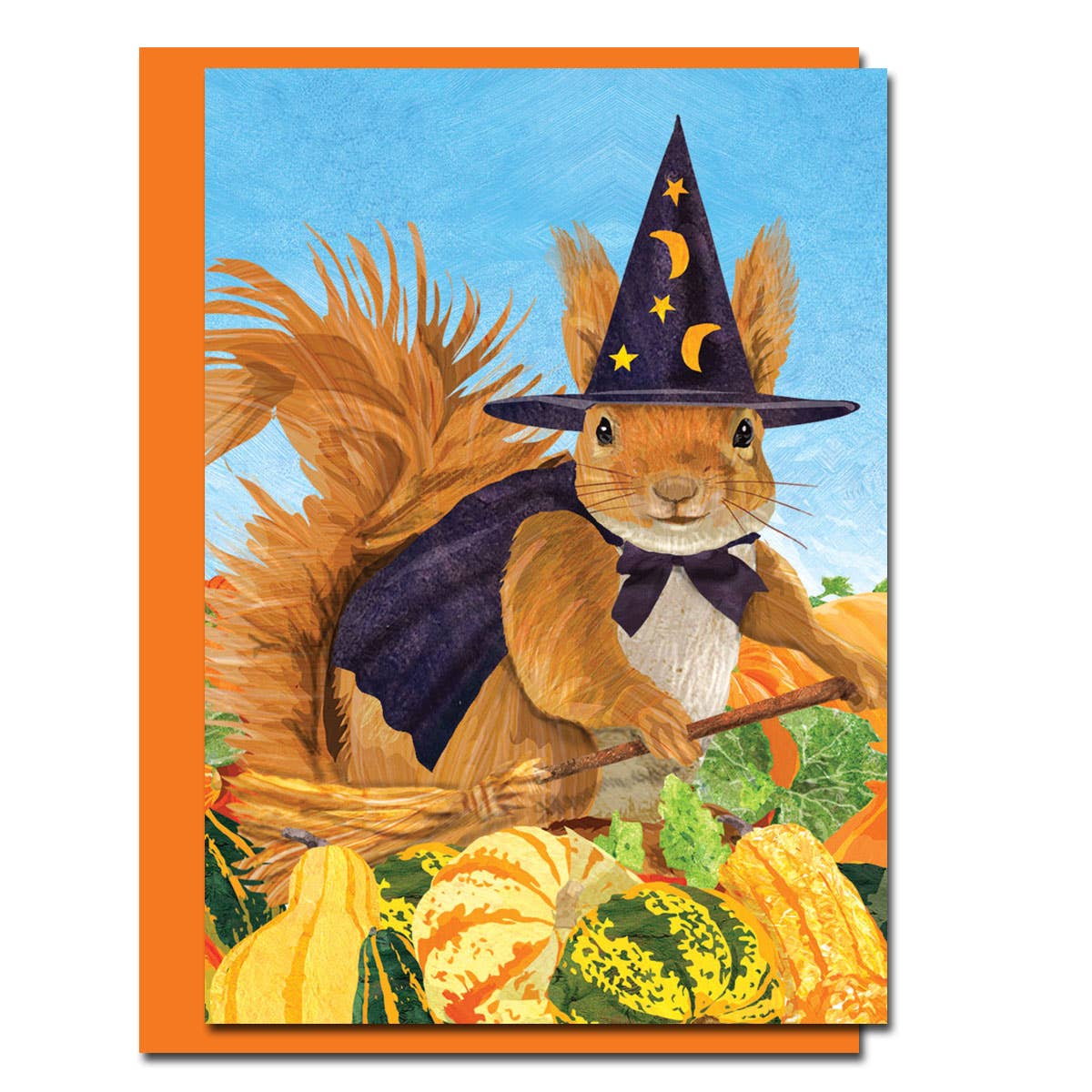 Squirrel Witch Halloween Card