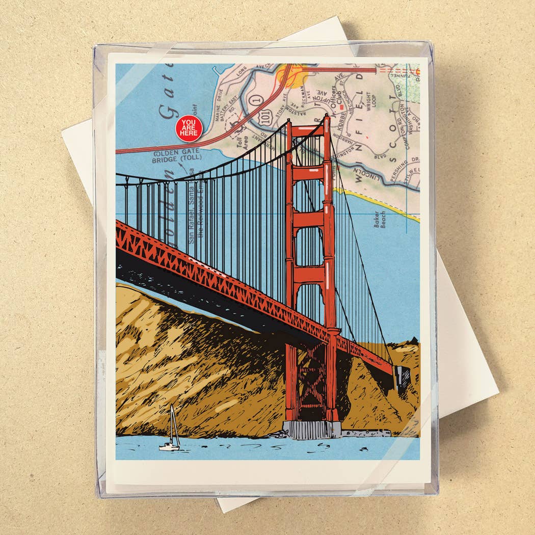 You Are Here Map Boxed Cards - see all 7 Cities!