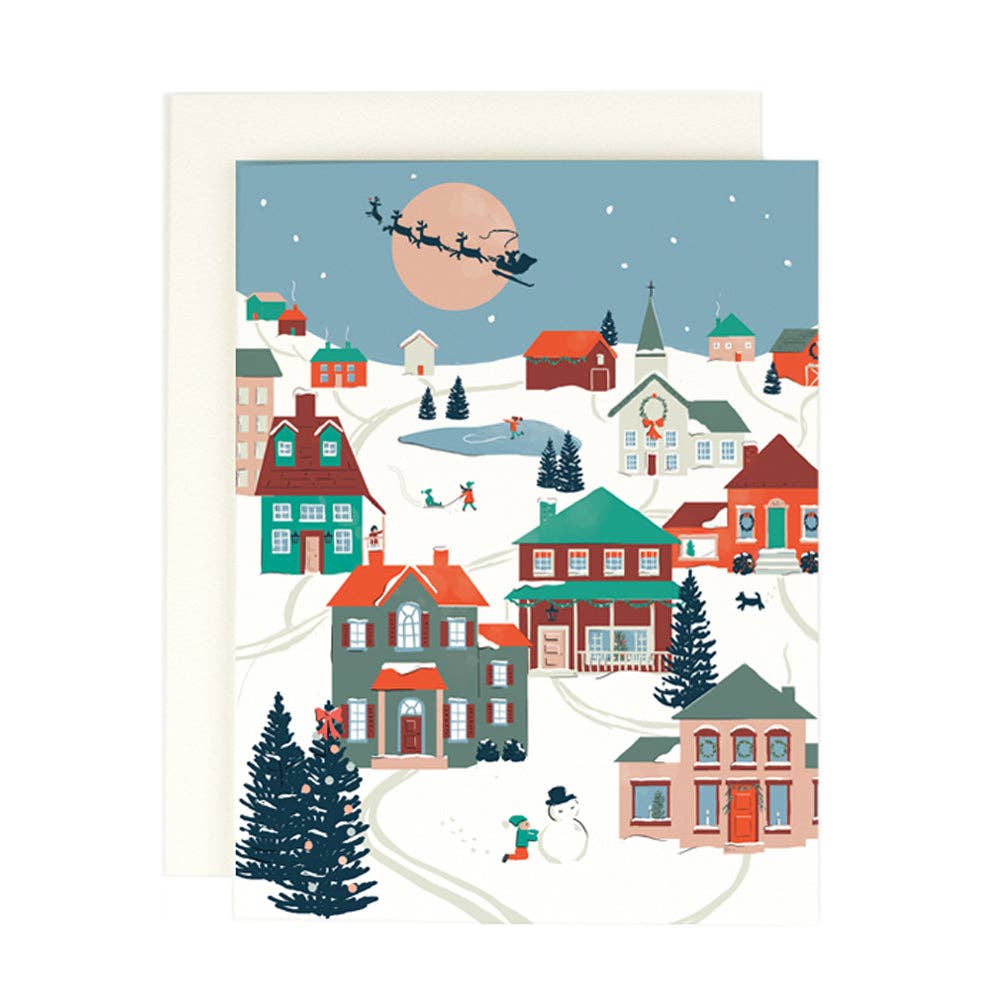 Folk Village Holiday Card