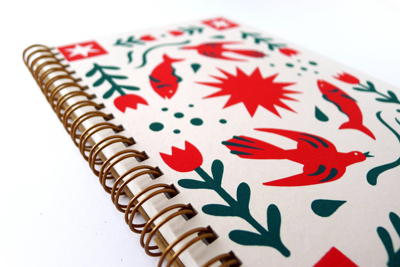 Folk Flower Coil Notebook, MD