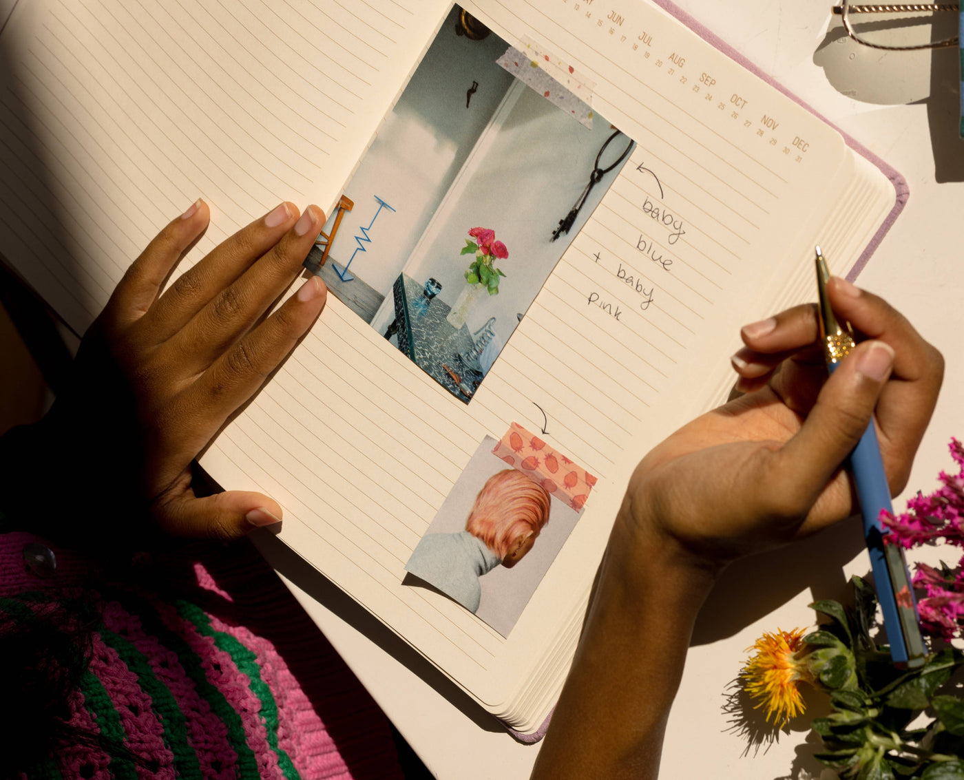 Jumbo Velvet Journal - Check