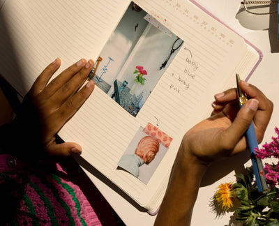 Jumbo Velvet Journal - Check