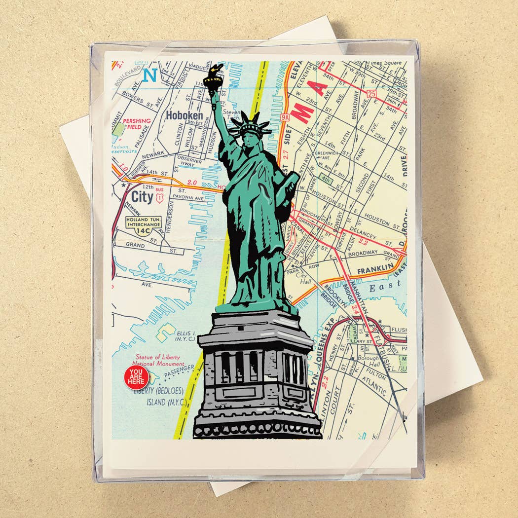 You Are Here Map Boxed Cards - see all 7 Cities!