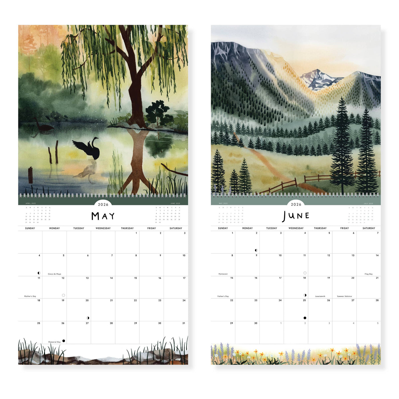 2026 Morning + Evening Large Wall Calendar