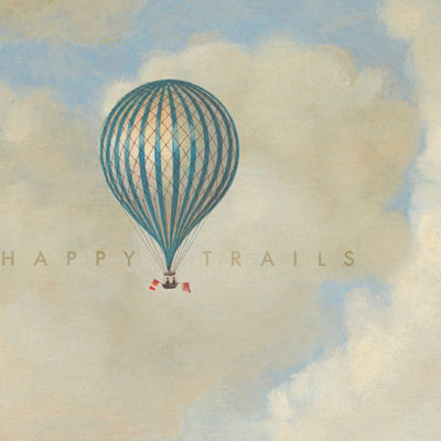 "Happy trails" A7 greeting card: Recycled white envelopes