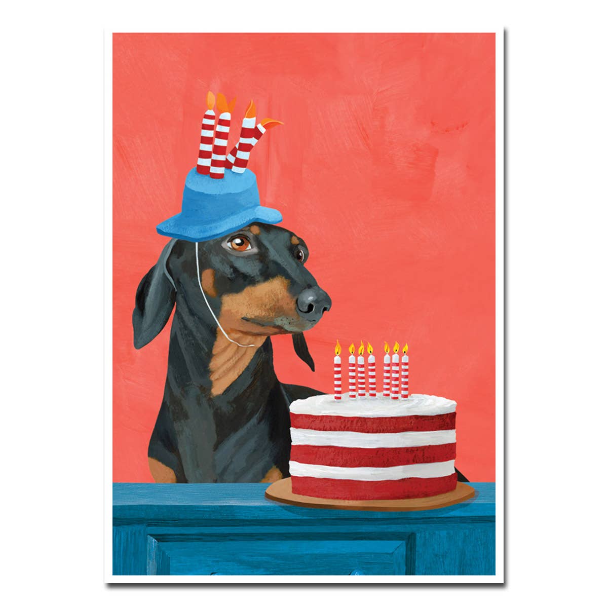 Dachshund Cake Birthday Card