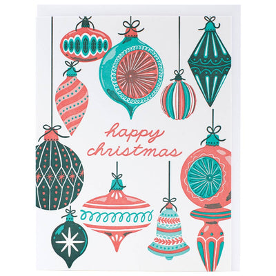 Baubles Christmas Card