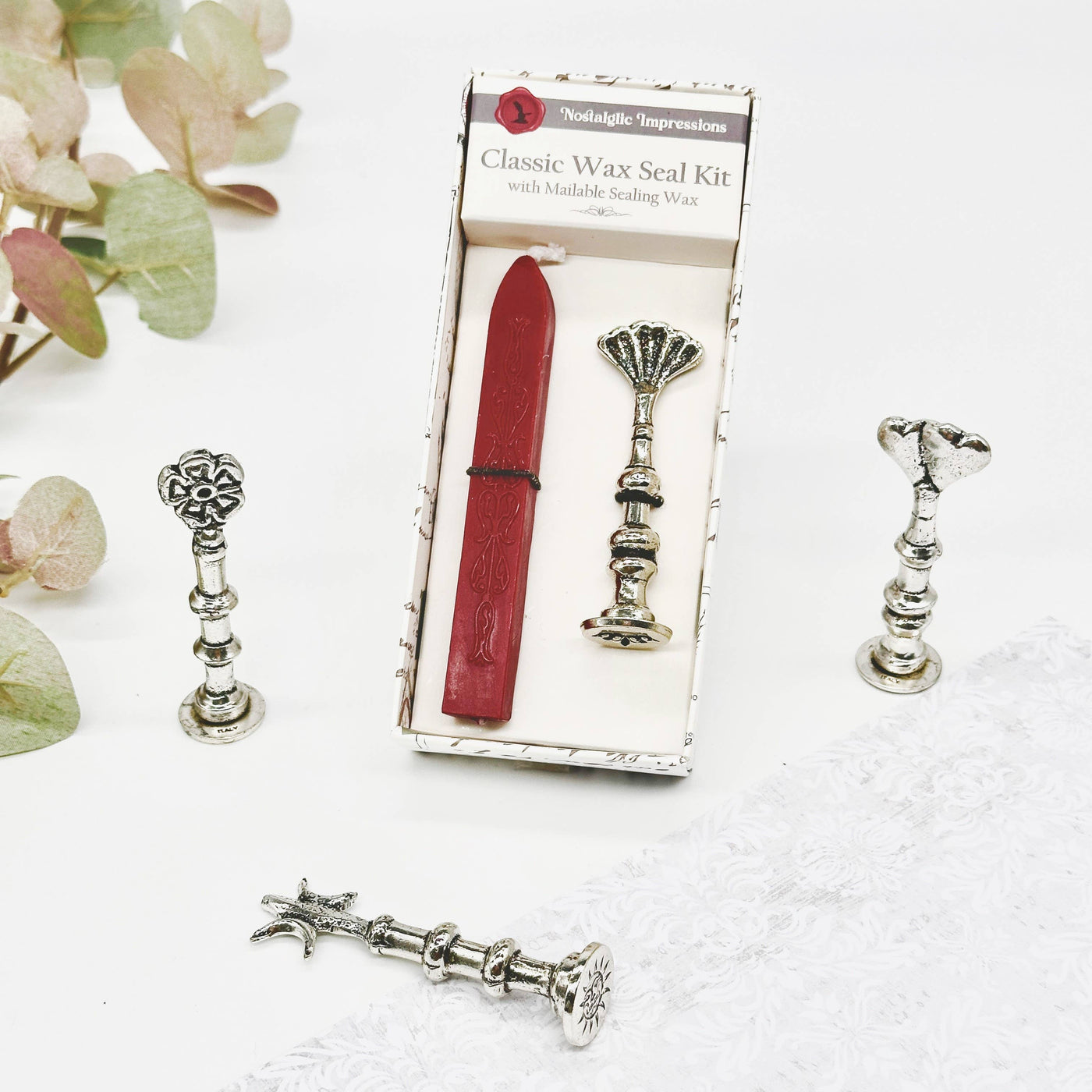 Heirloom Wax Seal Stamp Kits Silver Antiqued