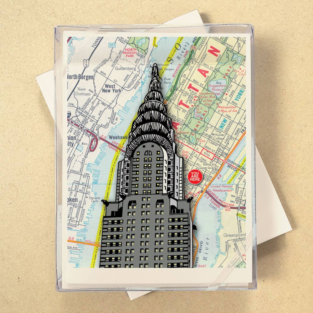 You Are Here Map Boxed Cards - see all 7 Cities!