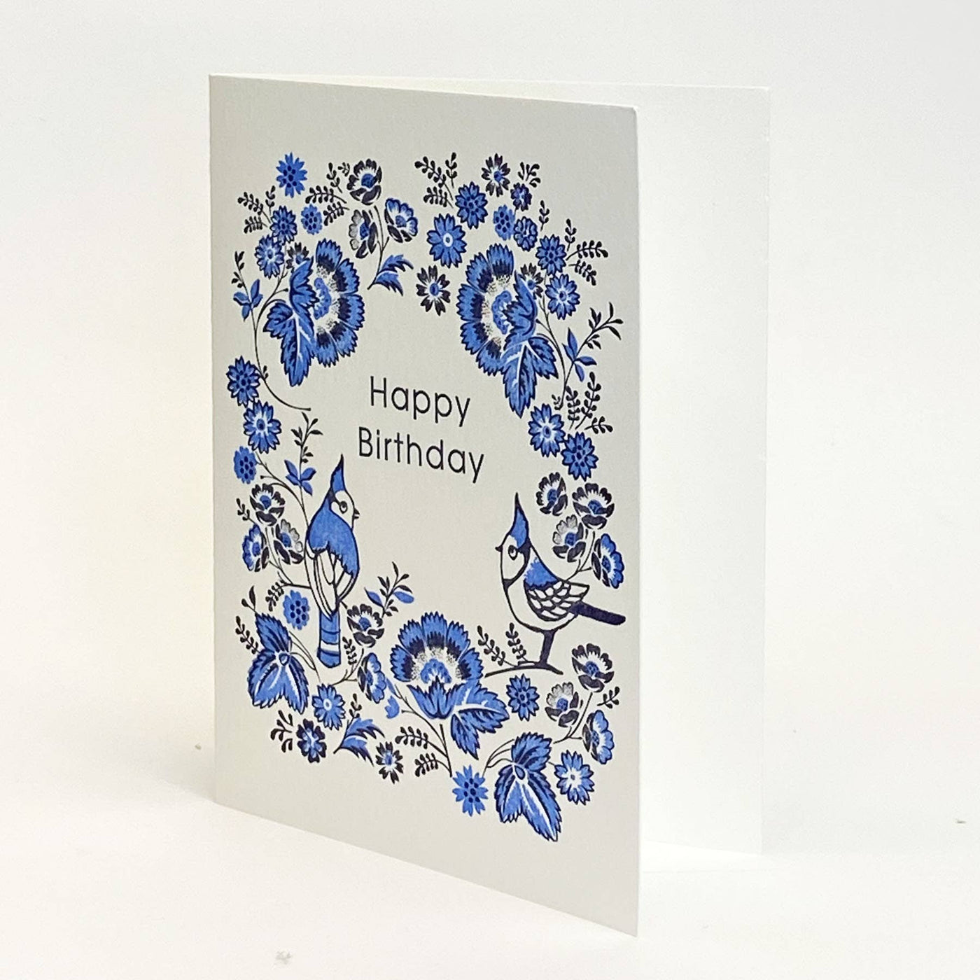 Bluejay Happy BD Letterpress A2 card