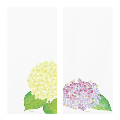 Midori Seasonal Message Letter Pad - 585 Four Designs Hydrangea