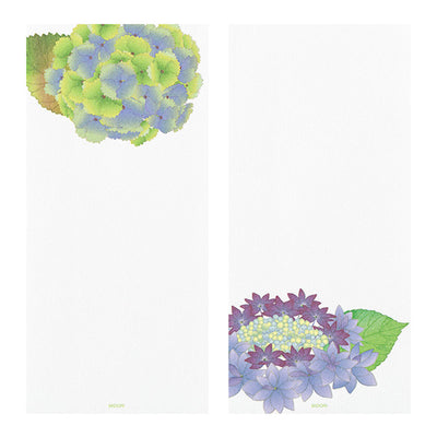 Midori Seasonal Message Letter Pad - 585 Four Designs Hydrangea