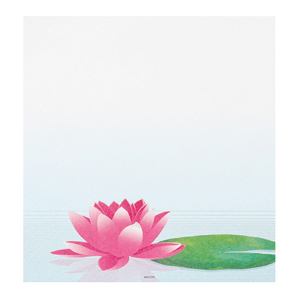 Silk Printed Water Lily Letter Paper