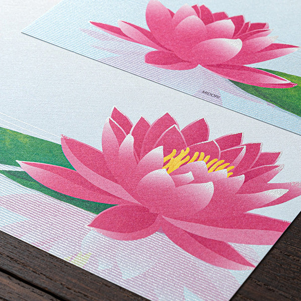 Silk Printed Water Lily Letter Paper