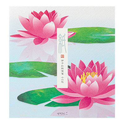Silk Printed Water Lily Letter Paper