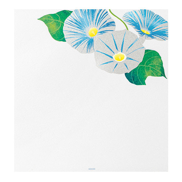 Silk Printed Morning Glory Letter Paper