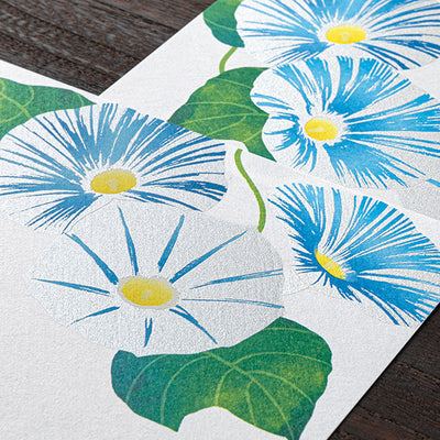 Silk Printed Morning Glory Letter Paper
