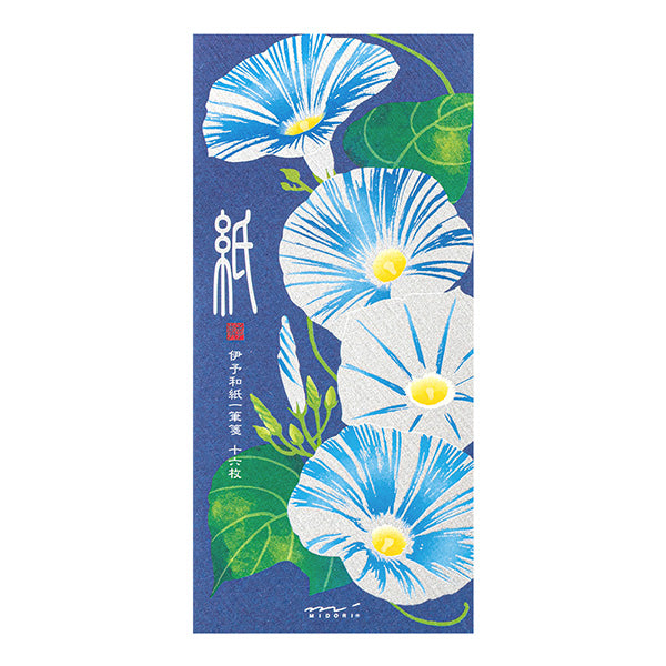 Midori Seasonal Message Letter Pad - 589 Silk Printing Morning Glory