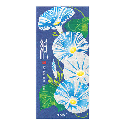 Midori Seasonal Message Letter Pad - 589 Silk Printing Morning Glory