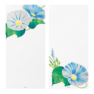 Midori Seasonal Message Letter Pad - 589 Silk Printing Morning Glory