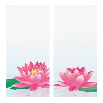 Midori Seasonal Message Letter Pad - 590 Silk Printing Water Lily