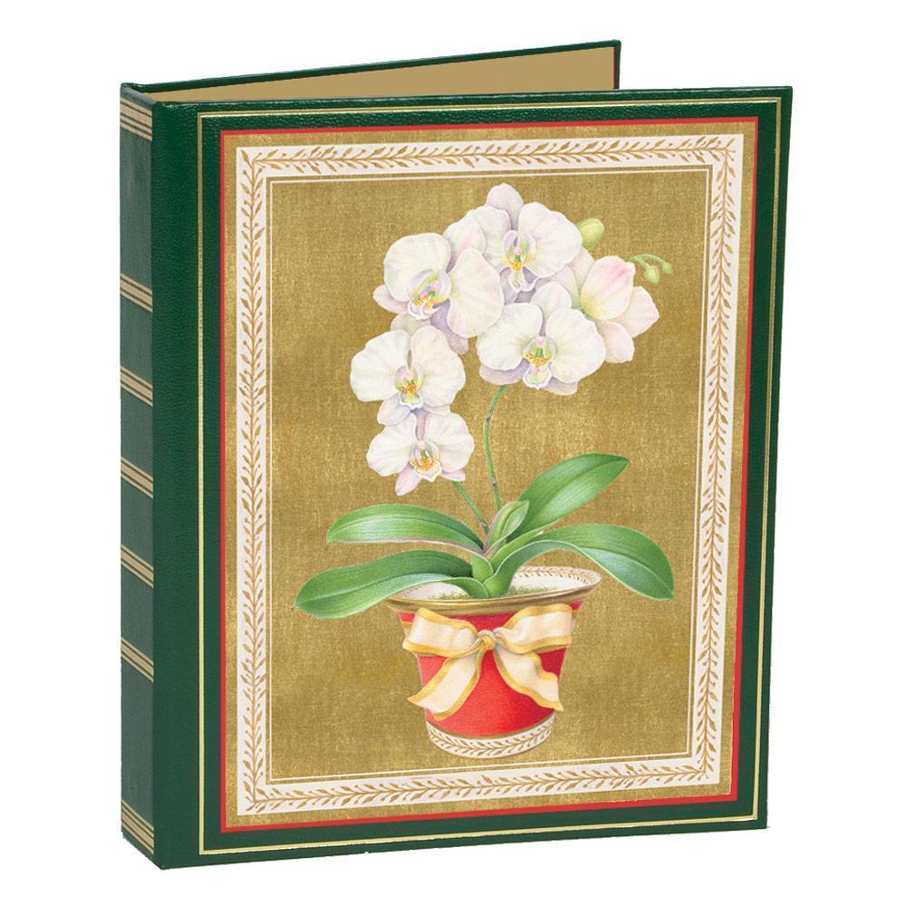 Orchid in Pot-Christmas Card Address Book