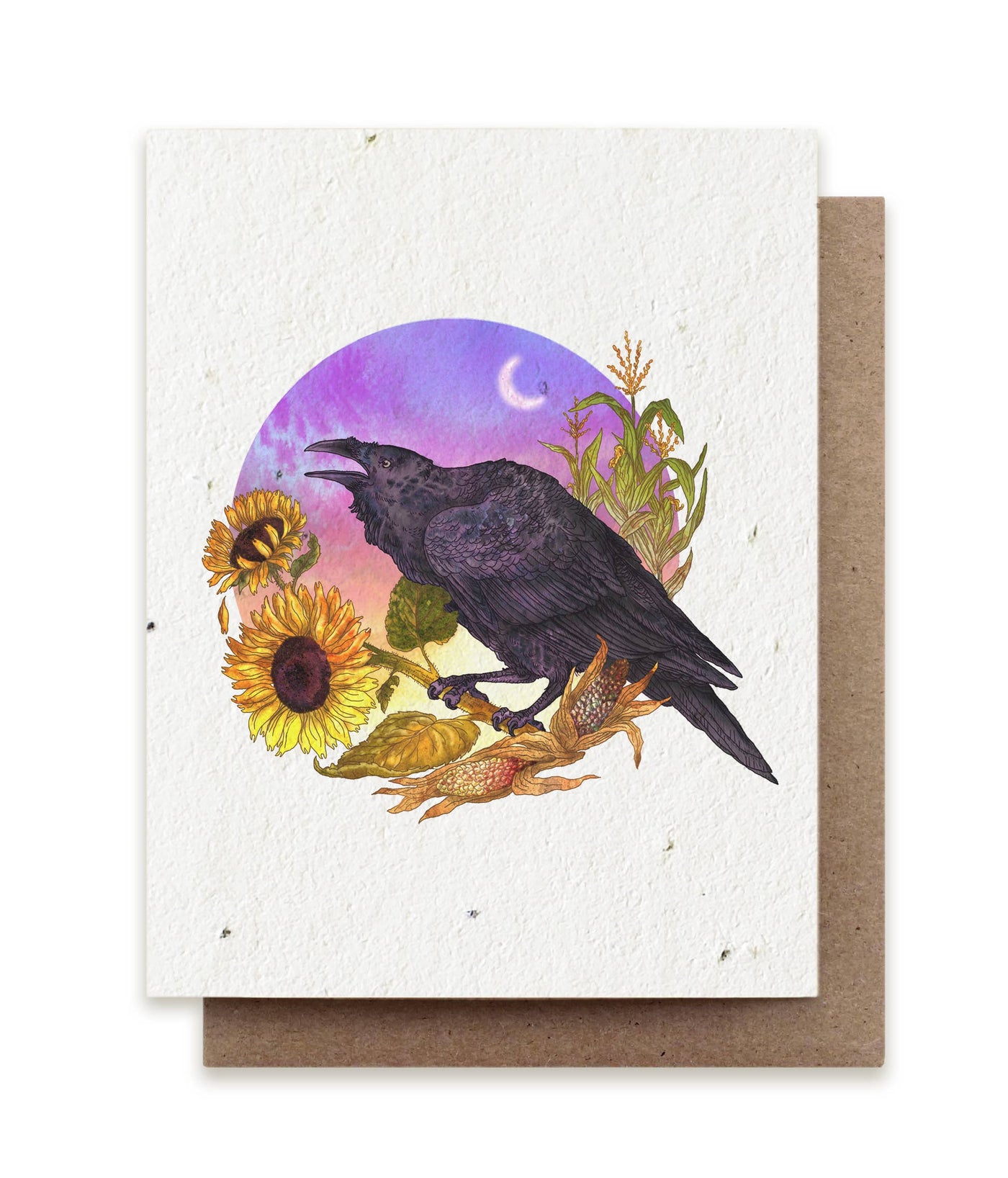 Fall Raven Plantable Herb Seed Card